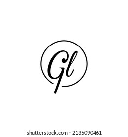 GL circle feminine concept initial logo best for beauty and fashion