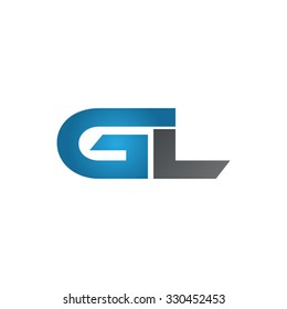 GL company linked letter logo blue