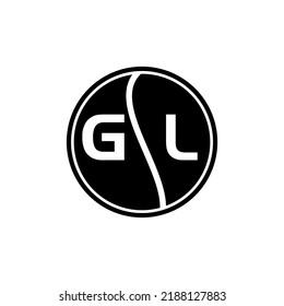  GL creative circle letter logo concept. GL letter design.
