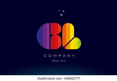 gl g l alphabet letter colorful creative colors text dots creative company logo vector icon design template