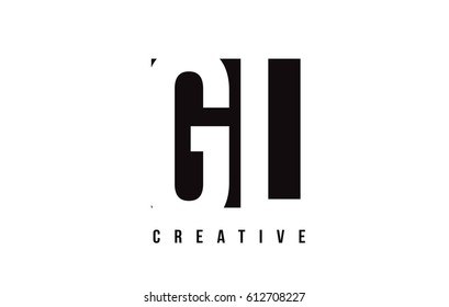 GL G L White Letter Logo Design with Black Square Vector Illustration Template.