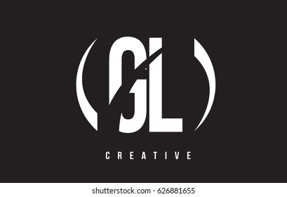 GL G L White Letter Logo Design with White Background Vector Illustration Template.