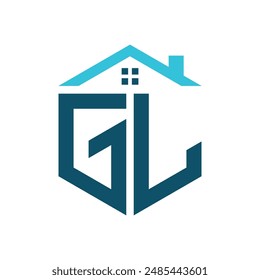 PLANTILLA de diseño de logotipo de GL House. Logotipo de Letra GL para Bienes Raíces, Construcción o cualquier Negocio Relacionado con la Casa