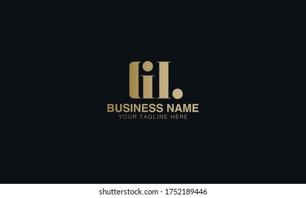  gl  initial based letter typography logo design 