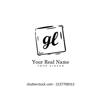 GL Initial beauty monogram logo vector