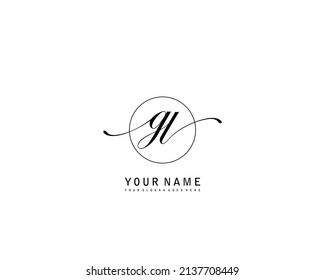 GL Initial beauty monogram logo vector