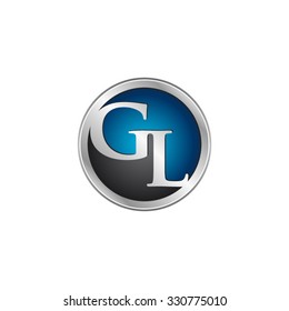 GL Initial Circle Logo Blue