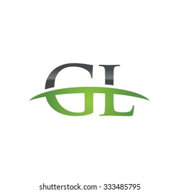 GL initial company green swoosh logo