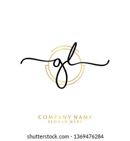 GL Initial handwriting logo template