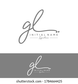 GL Initial letter handwriting and signature logo.