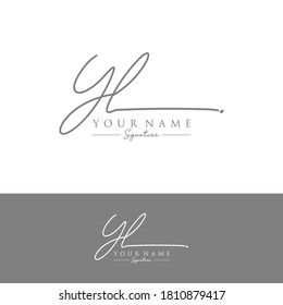 GL Initial letter handwriting and signature logo.