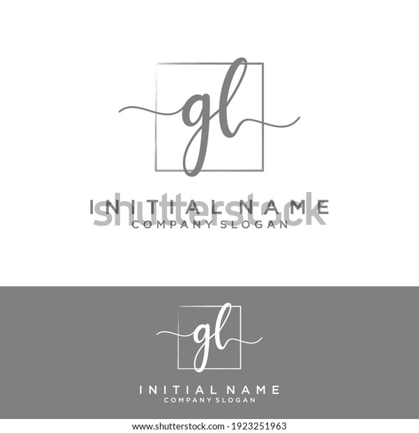 Gl Initial Letter Handwriting Signature Logo Stock Vector (Royalty Free ...