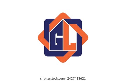 GL initial letter real estate builders logo design vector. construction ,housing, home marker, property, building, apartment, flat, compartment, business, corporate, house rent, rental, commercial