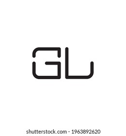 gl initial letter vector logo