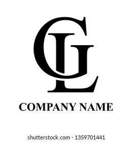 GL initial logo design - Vector