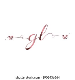 GL Initial logo handwriting modern luxury fashion