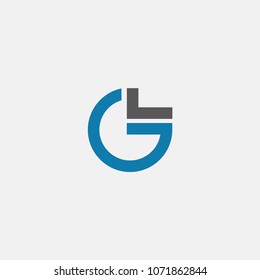 gl initial logo vector design