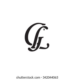 GL initial monogram logo