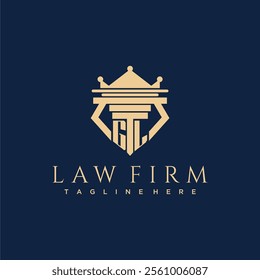 GL initial monogram logo for lawfirm vector design