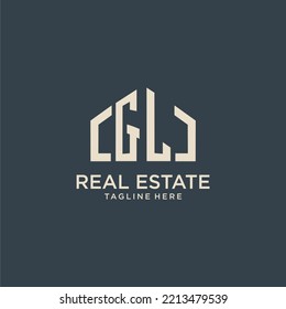 GL initial monogram logo for real estate design