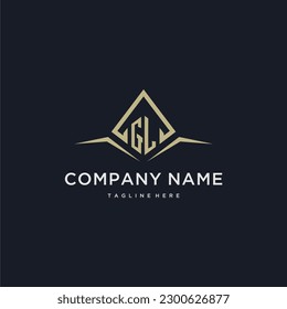 GL initial monogram logo for real estate with polygon style