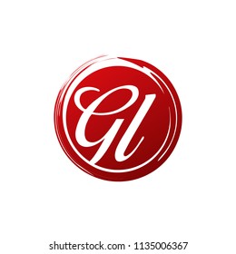 GL initial splash logo template vector