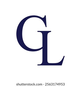 GL letter abbreviation logo for law attorney business
