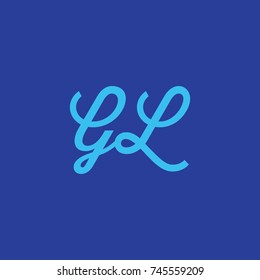 GL Letter creative square background
