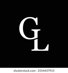 GL letter logo concept isolated on white background. LG Logo