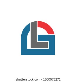 GL Letter logo concept. Modern and minimalist logo design template. Graphic alphabet symbol for corporate business identity. Creative vector element