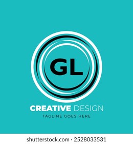 Diseño creativo del logotipo de la letra de GL. GL diseño único. Ilustración vectorial