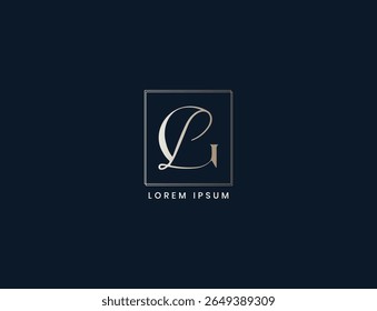 Gl carta logotipo design, Tipografia de lg negócios corporativos, iniciais de gl