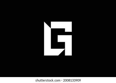 GL letter logo design on luxury background. LG monogram initials letter logo concept. GL icon design. LG elegant and Professional white color letter icon on black background.