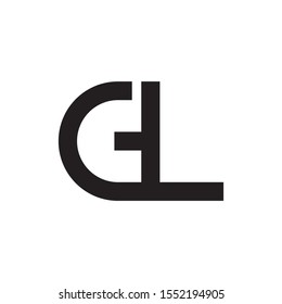 GL letter logo design vector