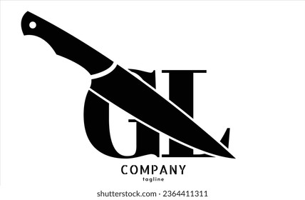 GL Letter logo design vector template.