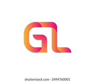 gl letter logo. gl logo design vector illustration