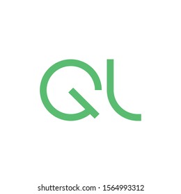 GL letter logo template vector icon design
