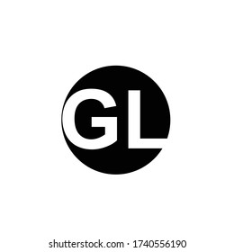 GL-Buchstabentyptographie-Vektor für Logo
