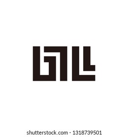 gl letter vector logo