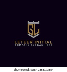 GL letters Initial icon / logo design Monogram inspiration. - vector