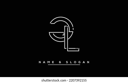 GL,  LG  Abstract  Letters  Logo  Monogram