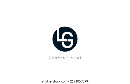 GL, LG Alphabet Letters Logo Monogram