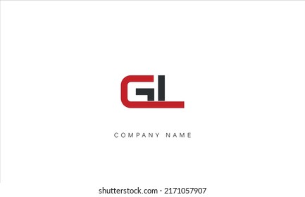 GL, LG Alphabet Letters Logo Monogram