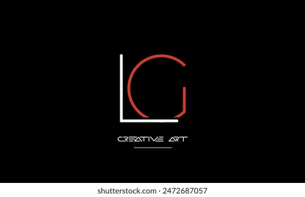 GL, LG, G, L letras abstractas logo monograma