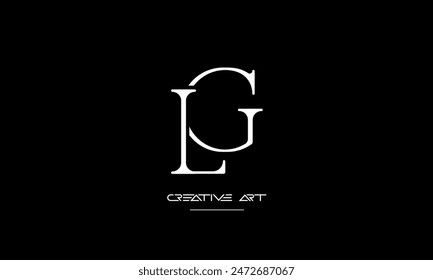 GL, LG, G, L letras abstractas logo monograma