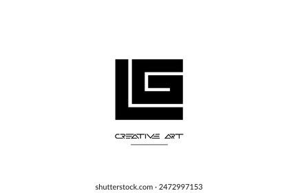 GL, LG, G, L letras abstractas logo monograma