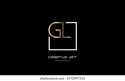 GL, LG, G, L letras abstractas logo monograma