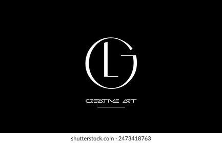 GL, LG, G, L letras abstractas logo monograma