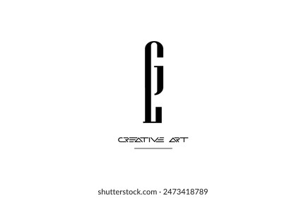 GL, LG, G, L letras abstractas logo monograma