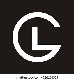 GL or LG initial letter logo design template vector